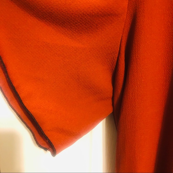 Ashley Stewart Rust/Black Trim Sheer Dress 22/24 - Picture 4 of 8